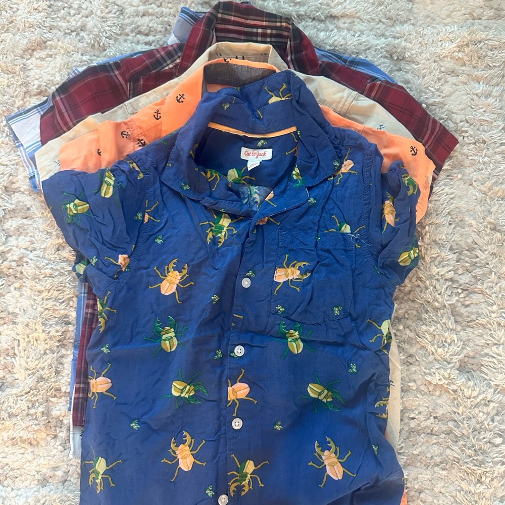 Boys Button Up Shirts Size 6-8